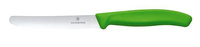 Victorinox Swiss Classic Tomatenmesser, abgerundete Spitze, Wellenschliff, 11 cm, grün