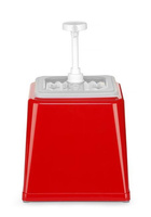 Pumpbehälter für Soßen, rot