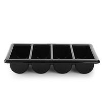 Besteckbehälter GN 1/1 - 4-teilig schwarz