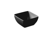 Quadratische Melaminschüssel schwarz 125x125 mm