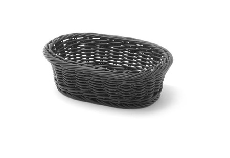 Ovaler Korb, schwarz, 190x120 mm