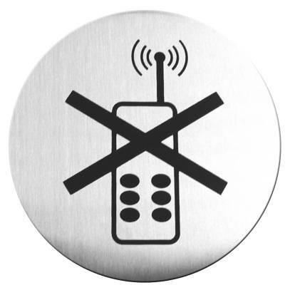 Selbstklebendes Hinweisschild - Handys verboten