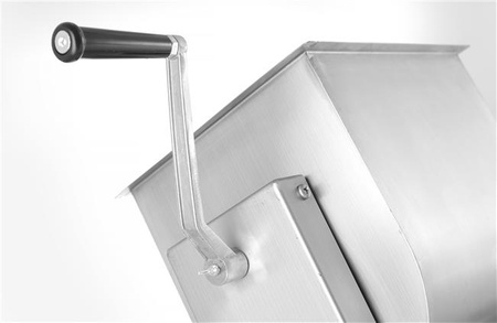 Handmixer für Wurstbrät, kippbare Schüssel, 20 Liter Fassungsvermögen.