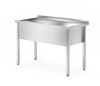 Tisch mit Einzelzellenbecken - geschweißt, Abmessungen 1000 x 700 x 850mm