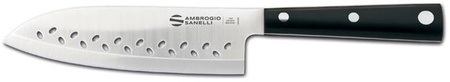 Ambrogio Sanelli Hasaki, gelochtes Santokumesser, 16 cm