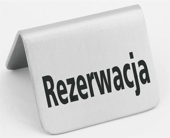 Hinweisschild "Reservierung"