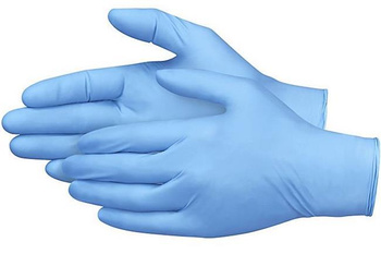 Nitrilhandschuhe, blau, Größe S, Packung mit 100 Stück.