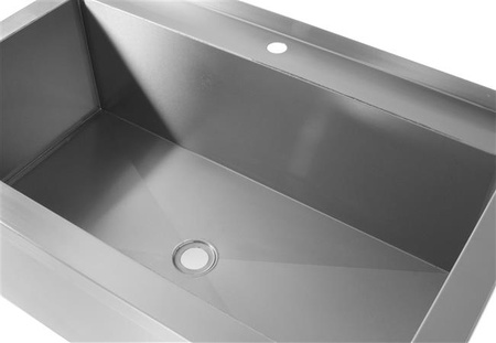 Tisch mit Einzelzellenbecken - geschweißt, Abmessungen 1000 x 700 x 850mm