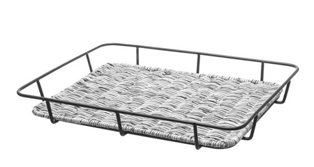 Brotkorb mit Stahlrahmen, grau