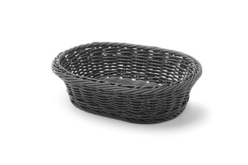 Ovaler Korb, schwarz, 250x190 mm
