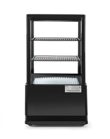 Set-Top-Kühlvitrine 58L schwarz