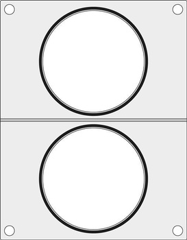 Matryca do zgrzewarki T-REX M-C-S oraz B190/192 STRONG na dwa pojemniki do zupy  fi 115 mm