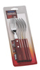 Tafelgabel-Set - Steak/Pizza, Blister, 6 Stück, Churrasco-Linie, rot