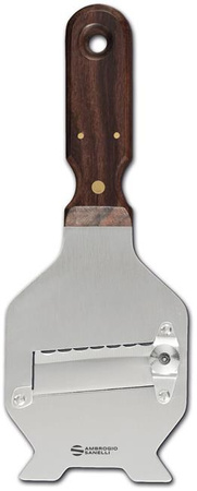 Ambrogio Sanelli, Trüffelmandoline, rostfreier Stahl, Palisandergriff, gewellte Klinge