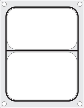 Matryca do zgrzewarki Hendi  na tackę dwudzielną 227x178 mm