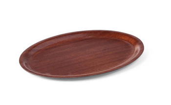 Rutschfestes Holztablett - oval 230x160 mm