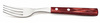 Tafelgabel-Set - Steak/Pizza, Blister, 6 Stück, Churrasco-Linie, rot