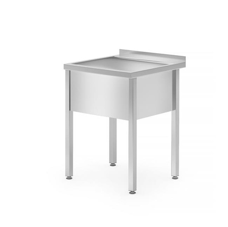 Tisch mit Einkammer-Waschbecken, Kammerhöhe h = 300 mm, Abmessungen 600x600x850 mm