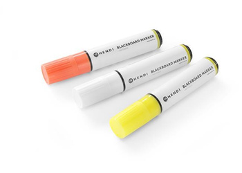 Kreidemarker, weiß, gelb, orange - 3er-Set.