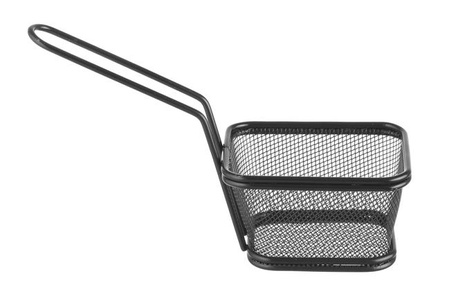 Miniaturkorb für frittierte Snacks, schwarz 105x90x60