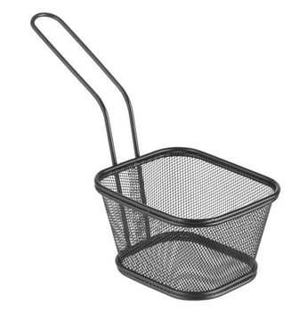 Miniaturkorb für frittierte Snacks, schwarz 130x115x80