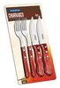 Steakbesteck "JUMBO", 4tlg., Blister, Churrasco-Linie, rot
