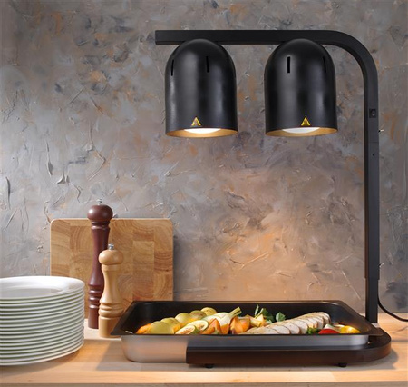 Lampa do podgrzewania potraw, czarna
