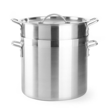 Topf zum Kochen von Knödeln, Nudeln - Profi Line mit Einsatz und Deckel 45 l; Ø 400 x 445 h