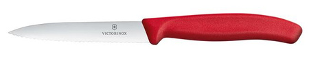 Victorinox Swiss Classic Gemüsemesser, gezahnt, 100mm, rot