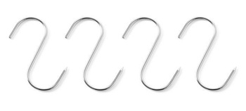 Fleischerhaken - Satz mit 4 Stück. 90x4 (für Stangen max. fi 17 mm)