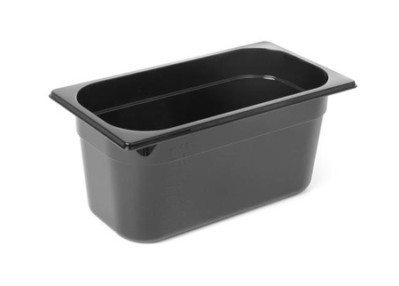 GN 1/3 Behälter aus schwarzem Polycarbonat 100mm