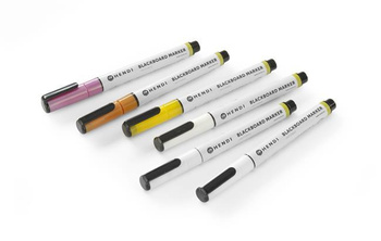 Kreidemarker, rosa, gelb, braun, 3 x weiß - 6er Set.