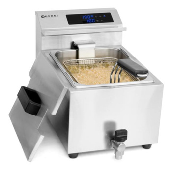 Mastercook digitale Plattenfritteuse mit Ablasshahn 2x8l Fassungsvermögen