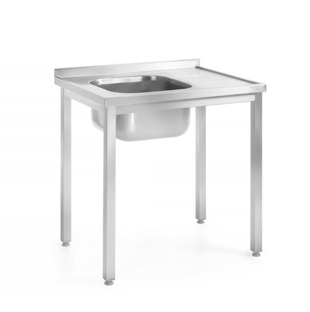 Tisch mit einer Spüle links - verschraubt, Maße 1000x600x(H)850 mm