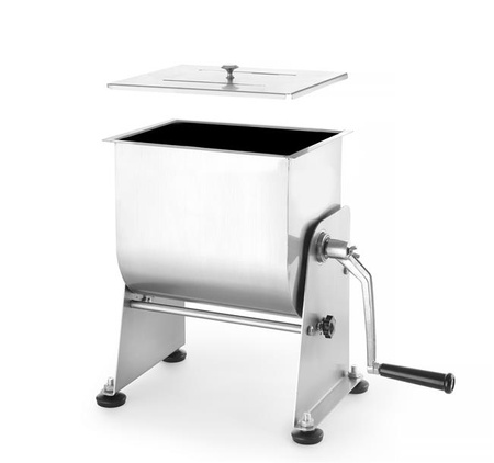 Handmixer für Wurstbrät, kippbare Schüssel, 20 Liter Fassungsvermögen.