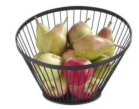 Obstkorb schwarz, Höhe 250 mm