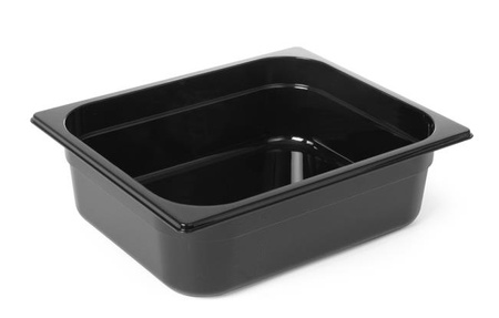 GN 1/2 Behälter aus schwarzem Polycarbonat 100mm