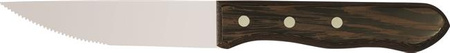 125 mm Steakmesser mit feinem Wellenschliff, Griff aus Wengeholz
