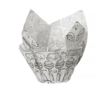 Korbförmige Pergamentform (150 Stück), Druck