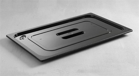 Deckel für GN-Behälter aus schwarzem Polycarbonat GN 1/2