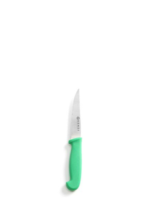 HACCP-Mehrzweckmesser mit gezahnter Klinge - 100 mm, grün