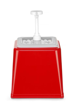 Pumpbehälter für Soßen, rot