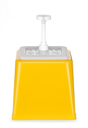 Pumpbehälter für Saucen, gelb