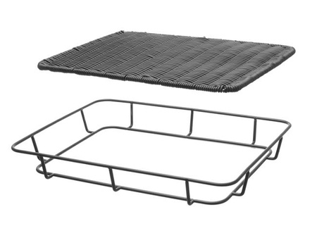 Brotkorb mit Stahlrahmen, schwarz