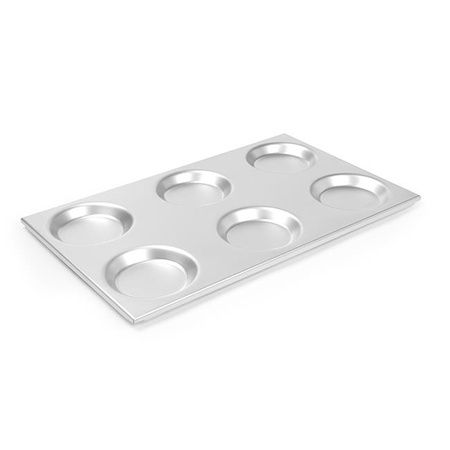 Taca aluminiowa GN 1/1 z okrągłymi formami  530x325