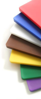 HACCP Schneidebrett 600x400 braun für gekochtes Fleisch, Aufschnitt