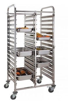 Behältertransportwagen - doppelt 30x GN 1/1