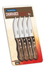 Steakmesser-Set "JUMBO", 4tlg., Churrasco-Linie, dunkelbraun