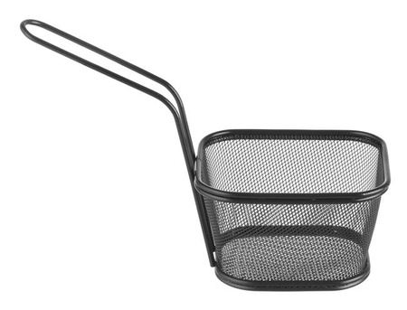 Miniaturkorb für frittierte Snacks, schwarz 130x115x80