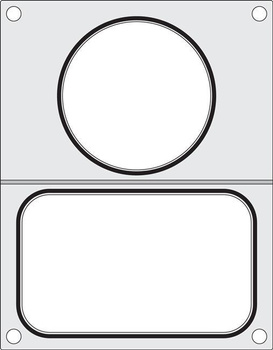 Hendi-Siegelform für Schale ohne Teilung 178x113 + Behälter fi 115